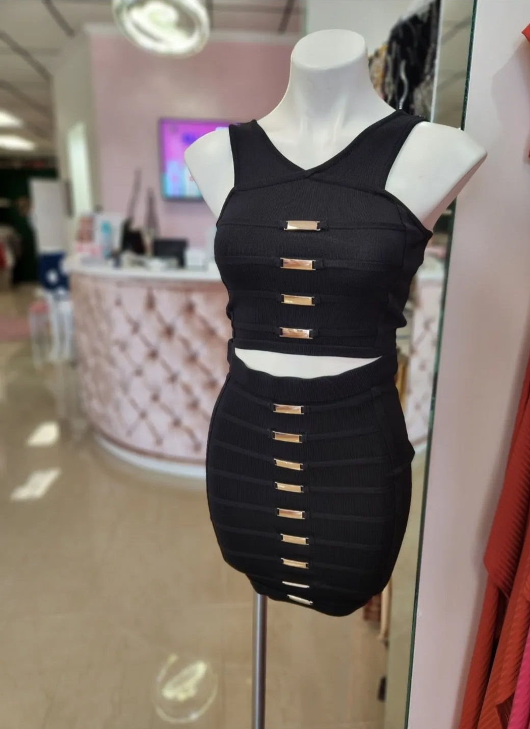 Top Notch Bandage Skirt Set