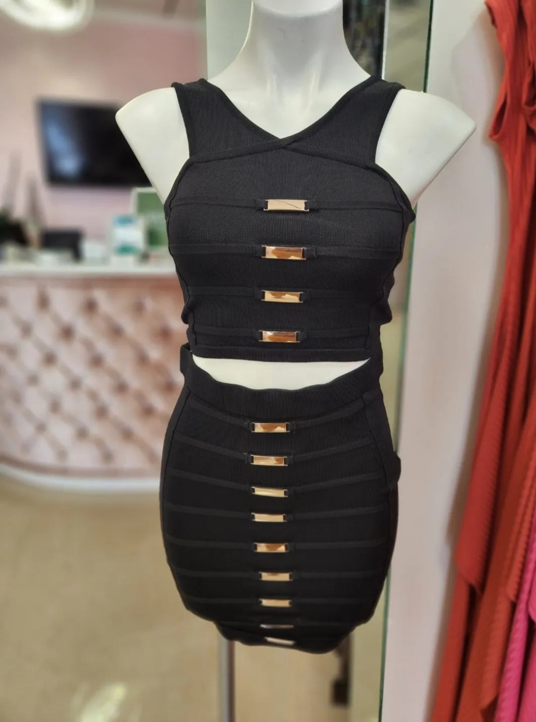 Top Notch Bandage Skirt Set
