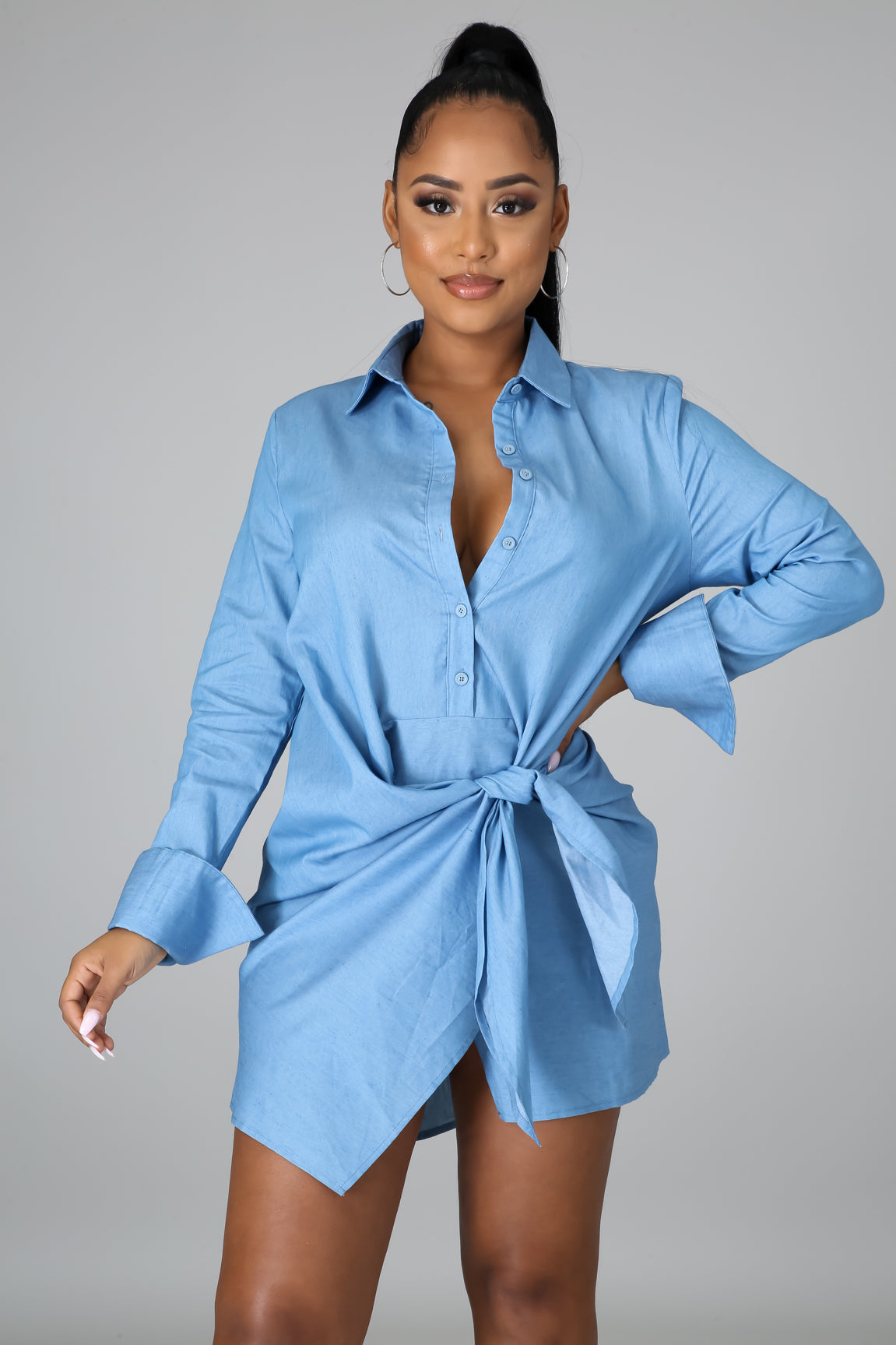 Tie You Down Tunic Dress