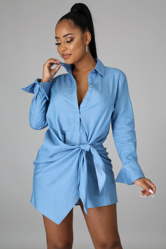 Tie You Down Tunic Dress
