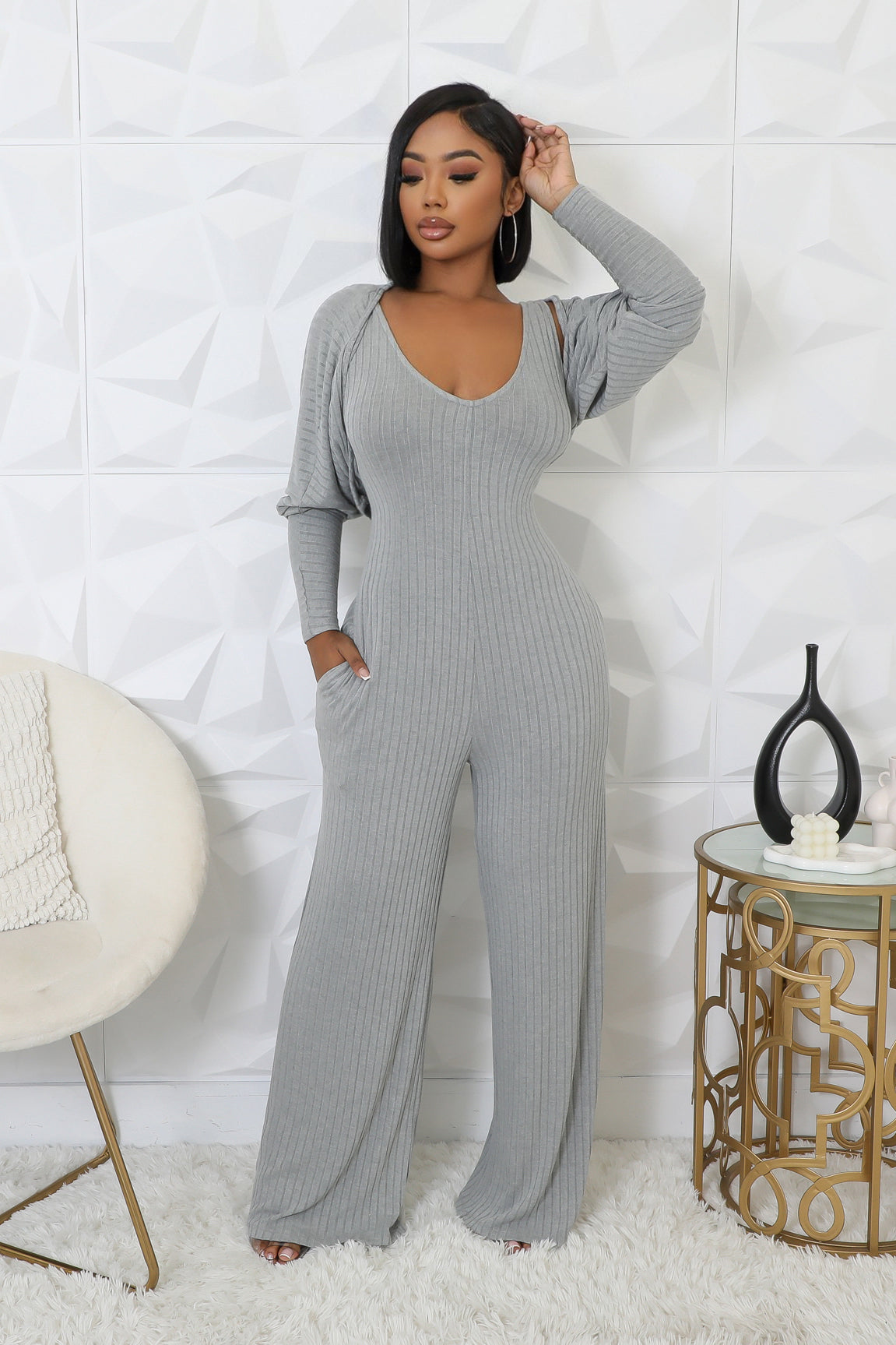 2 PIECE NEW STORY JUMPSUIT SET