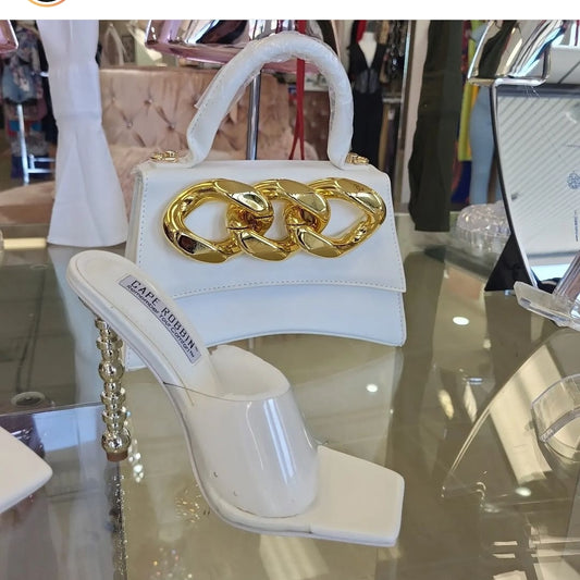 Stacked Clear Heel