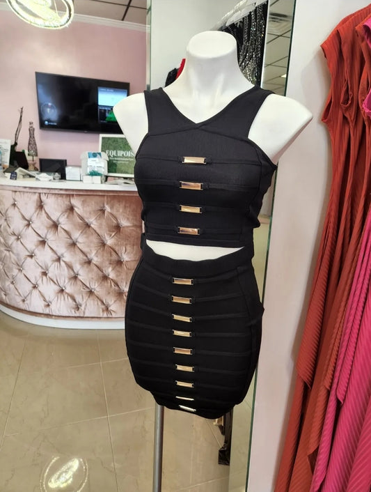 Top Notch Bandage Skirt Set