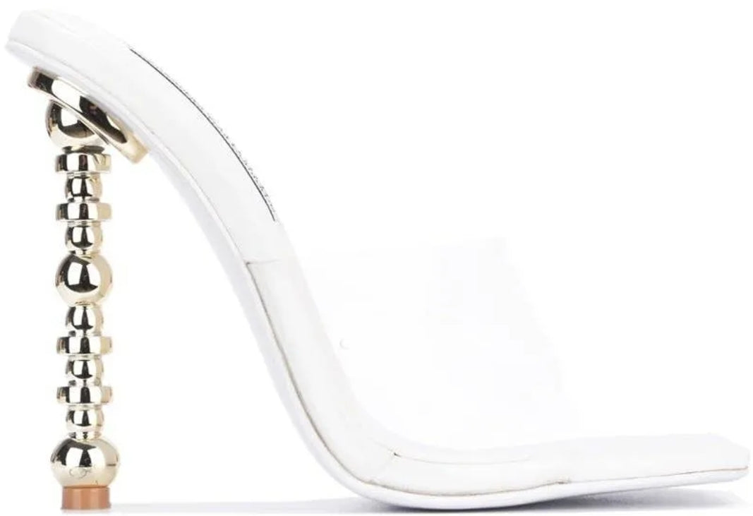 Stacked Clear Heel